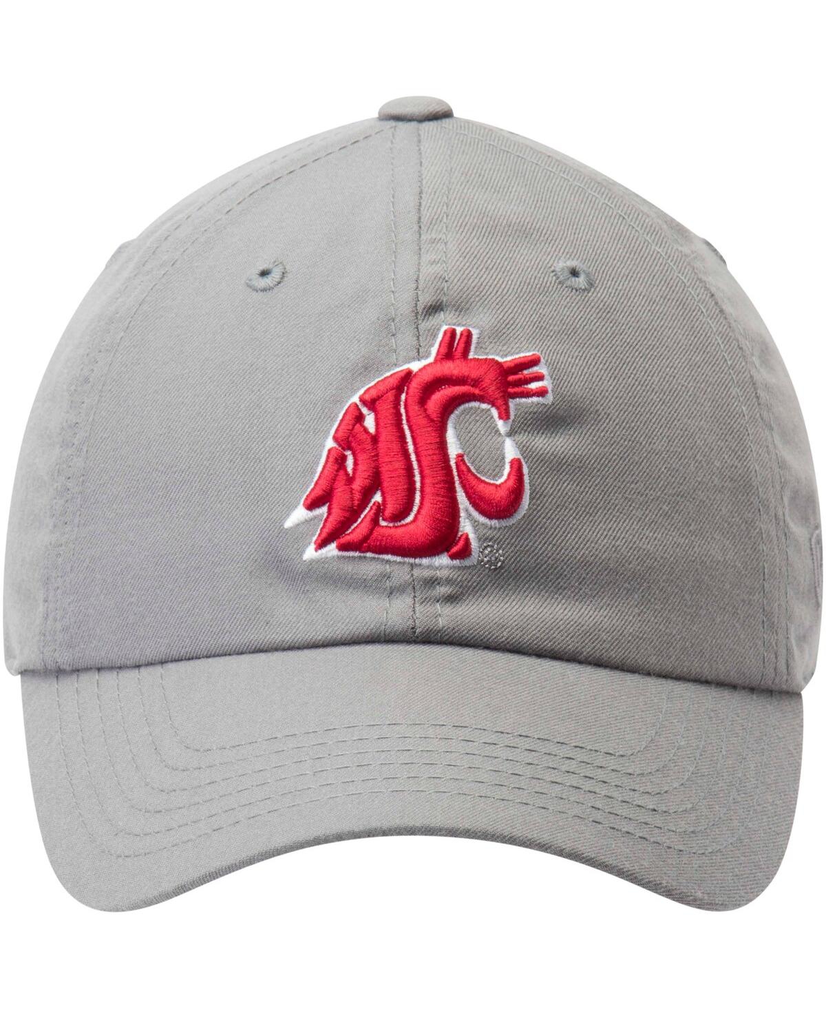 Men's Top of the WorldWashington State Cougars Primary Logo Staple Adjustable Hat - Gray