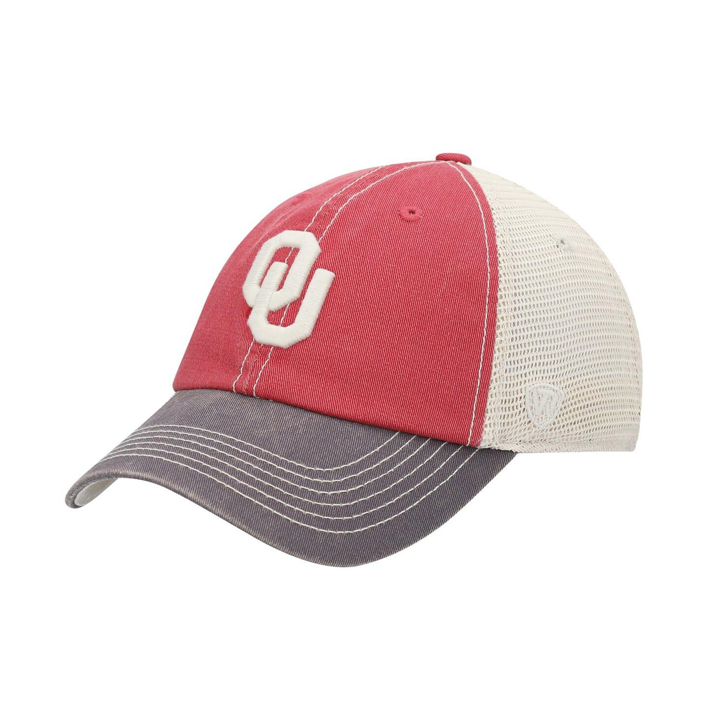 Мужская кепка Top of the World Oklahoma Sooners Offroad Trucker Adjustable Hat - Crimson — фото 2