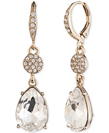 Silver-Tone Crystal & Pavé Crystal Double Drop Earrings