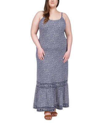 MICHAEL Michael Kors Plus Size Border Print Slip Maxi Dress Macy s