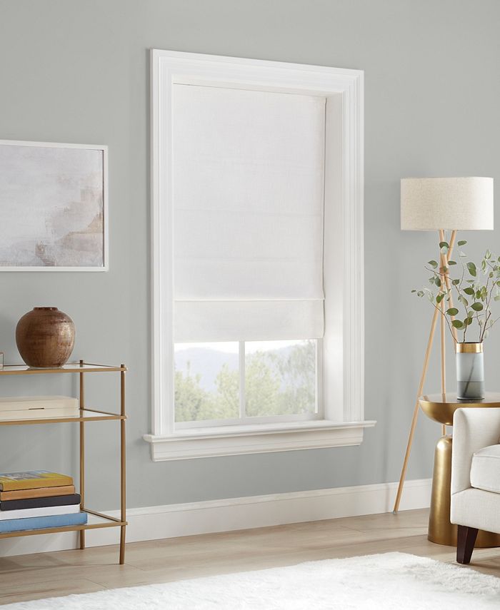 Eclipse Drew Blackout Textured Solid Cordless Roman Shades & Reviews