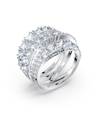【Swarovski】Twist Wrap リング Swarovski Twist Wrap Rhodium Plated Ring - Macy's