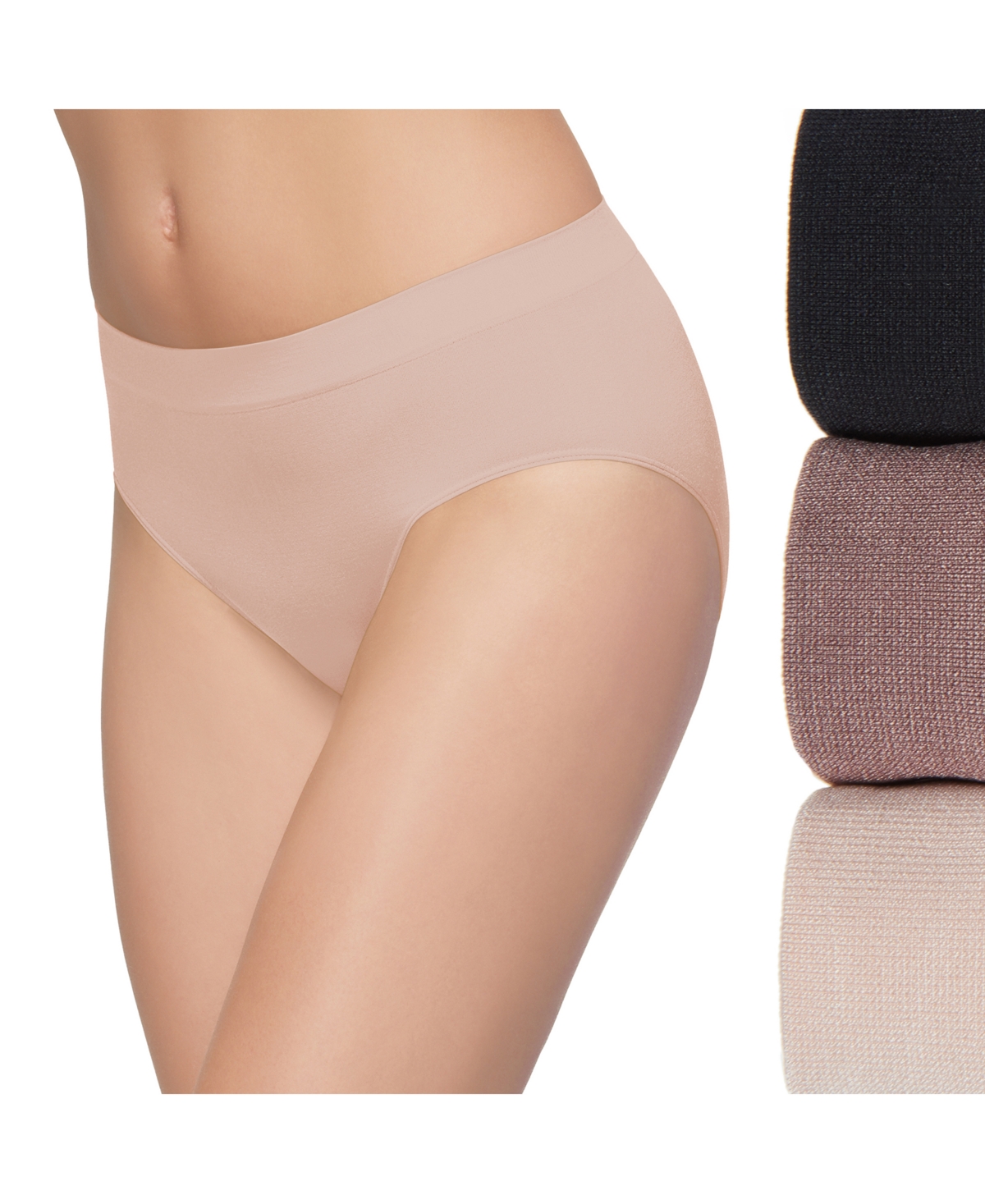 B-Smooth Seamless Brief 3-Pack 870175 - Rose Dust, Deep Taupe, Black