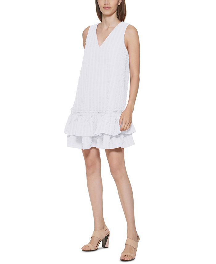 Calvin Klein Petite Ruffled A-Line Dress & Reviews - Dresses - Petites -  Macy's