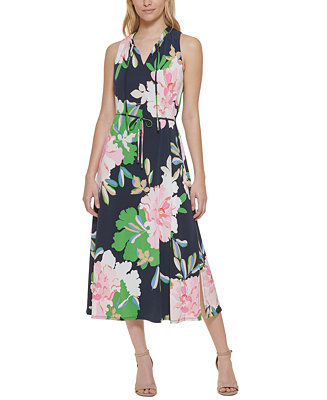 Tommy Hilfiger Women's Isla Floral Midi Dress - Macy's