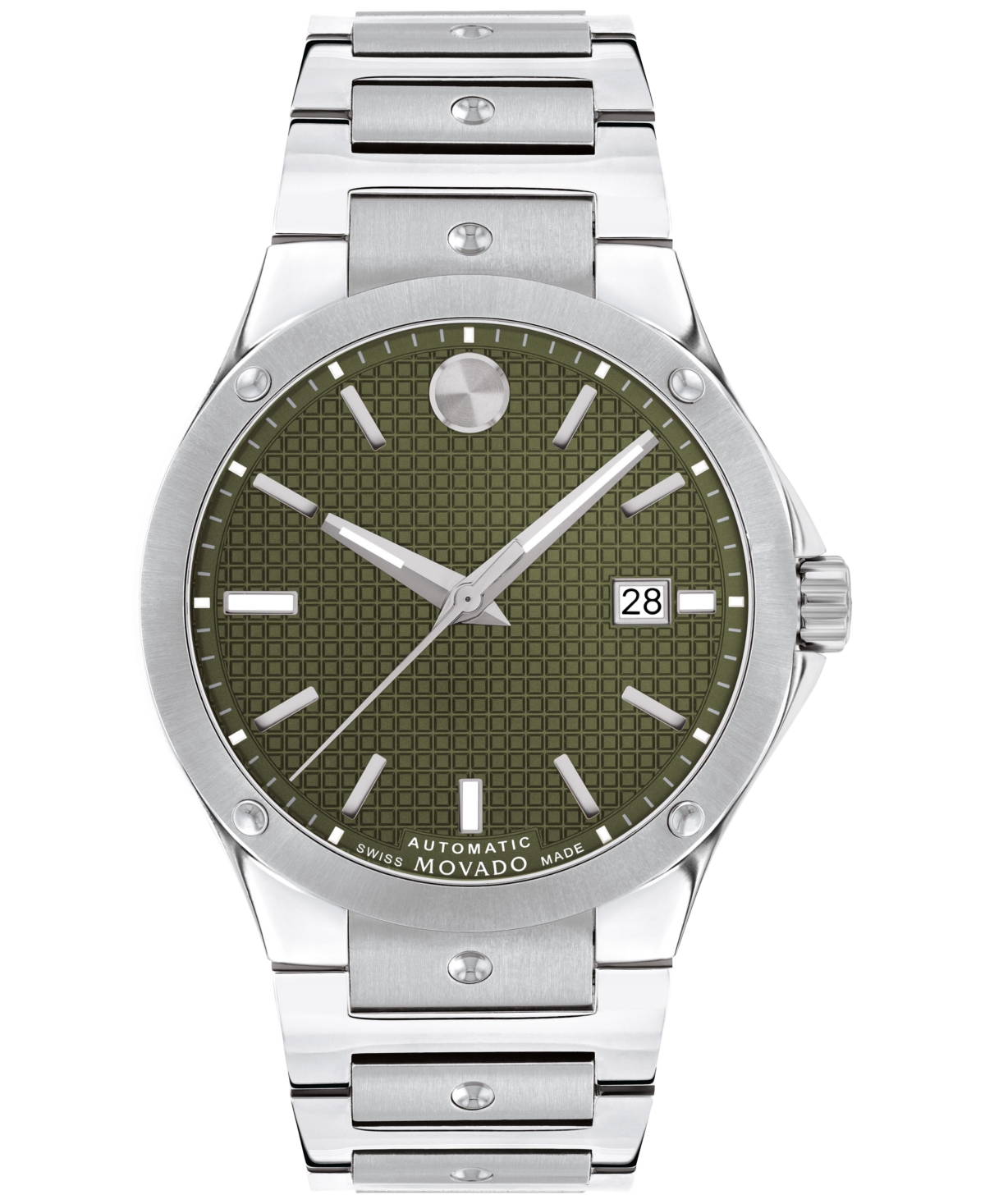 Shop Movado Men's Swiss Automatic S.e. Stainless Steel Bracelet Watch 41mm In Silver