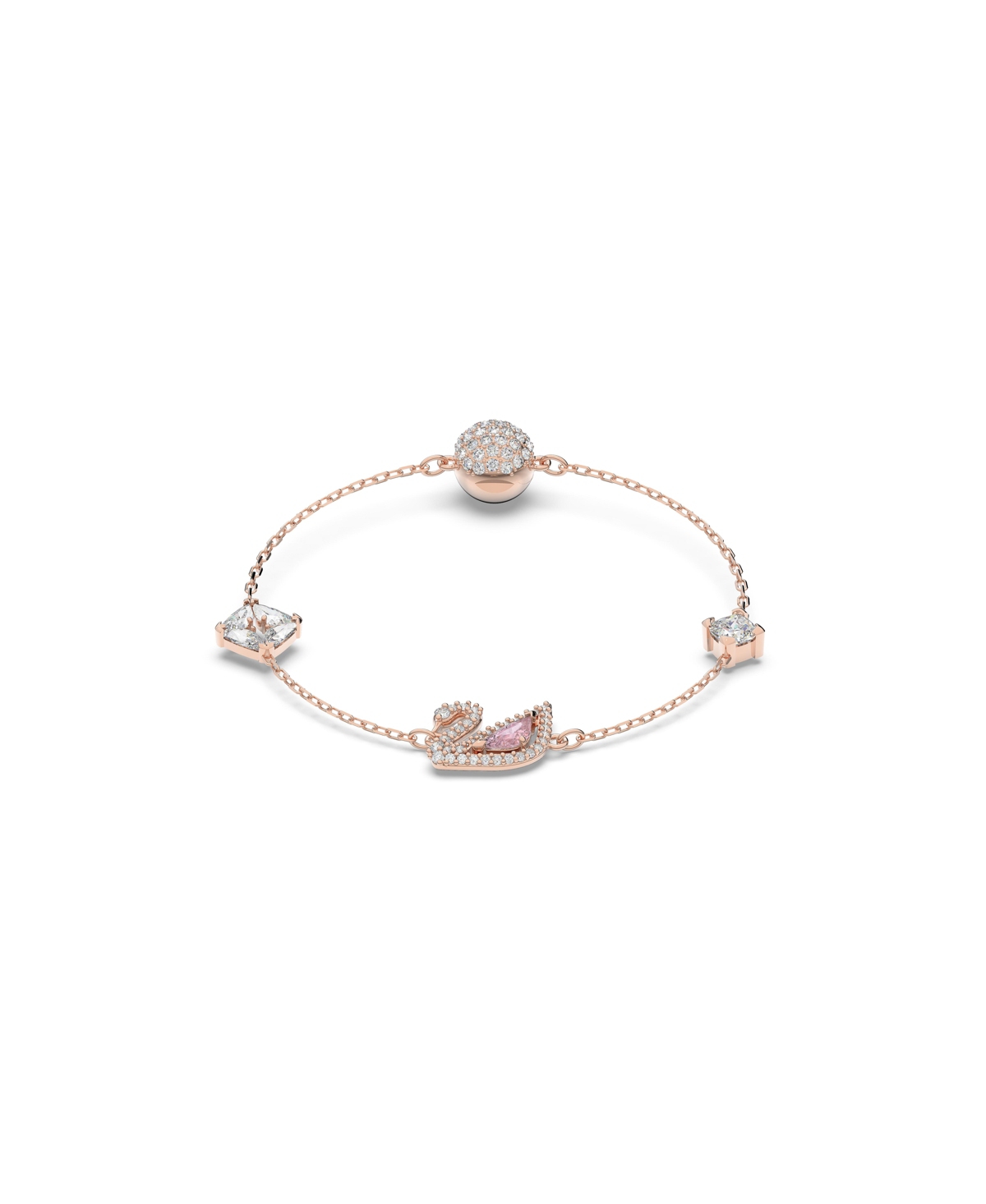 Swarovski Dazzling Swan Magnetic Rose Gold Tone Plated Bracelet In Rose Gold-plated