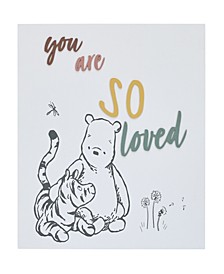Classic Winnie The Pooh and Tigger 'You Are So Loved' Wood Wall Decor, 14" x 14"