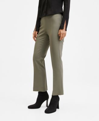 MANGO Women's Flare Crop Pants - Macy's