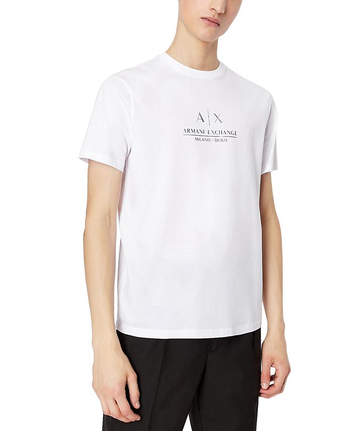 A|X Armani Exchange Men's Silver City Logo T-Shirt & Reviews - T-Shirts -  Men - Macy's