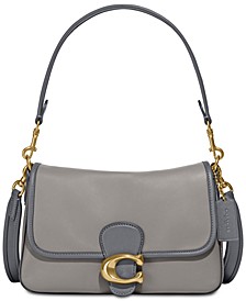 Smooth Leather Soft Tabby Shoulder Bag with Convertible Straps