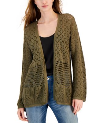 INC International Concepts Women's Crochet Cardigan, Created for