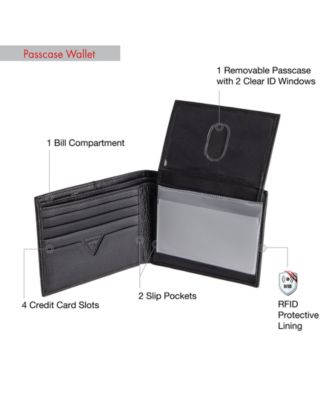 Men's Monterrey Billfold Wallet with Removable Passcase