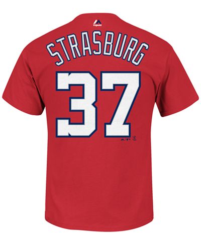 Majestic Men's Stephen Strasburg Washington Nationals Official Player T-Shirt