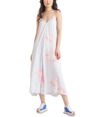 Black Tape - Petite Tie-Dye Satin Midi Slip Dress