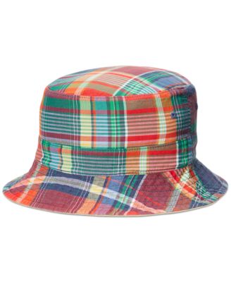 Polo Ralph Lauren Men's Reversible Madras Bucket Hat - Macy's