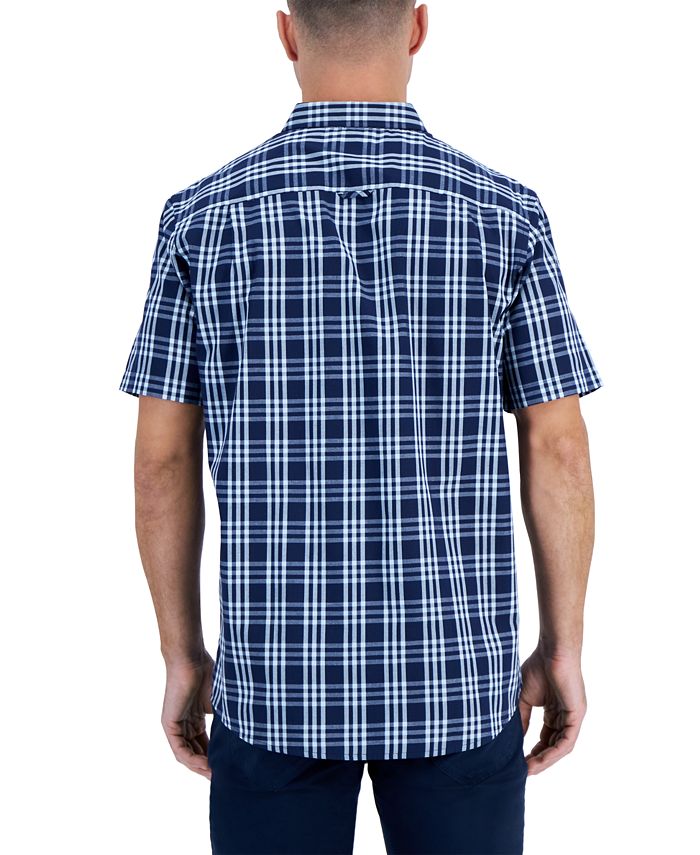 Club Room Men's Short-Sleeve Plaid Shirt, Created for Macy's & Reviews ...