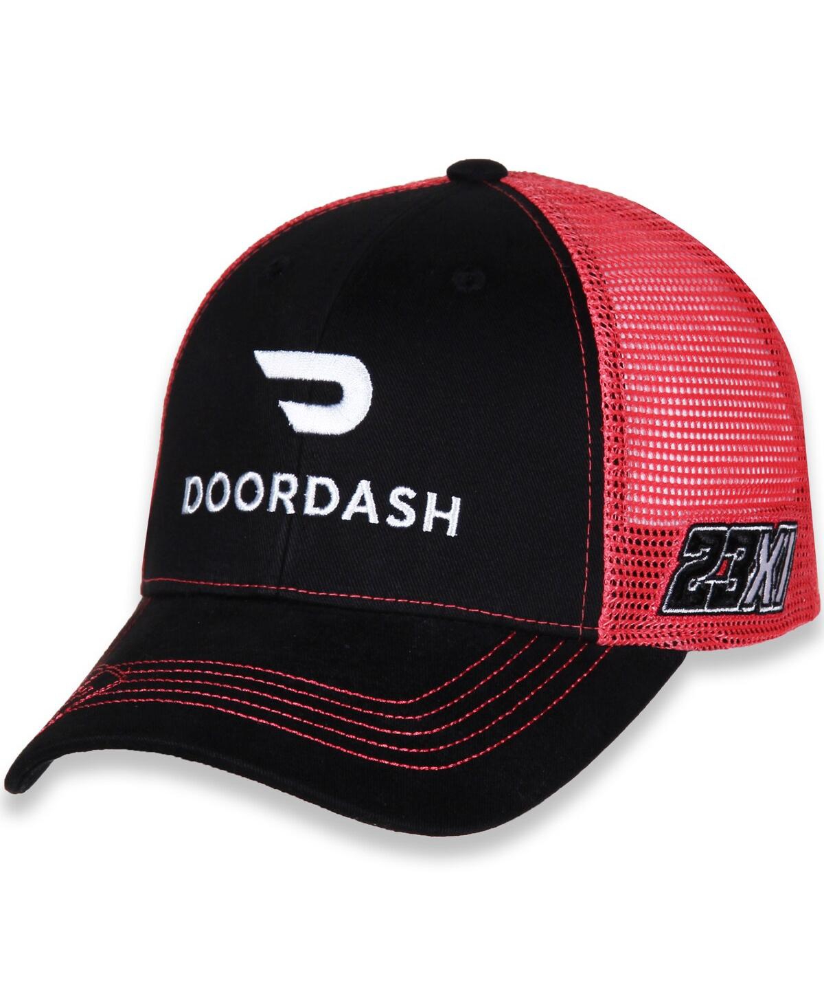Checkered Flag Sports Men's Checkered Flag Black, Red Bubba Wallace Doordash Adjustable Hat In Black,red