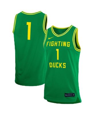 Nike Men's #1 Green Oregon Ducks Replica Team Basketball Jersey - Macy's