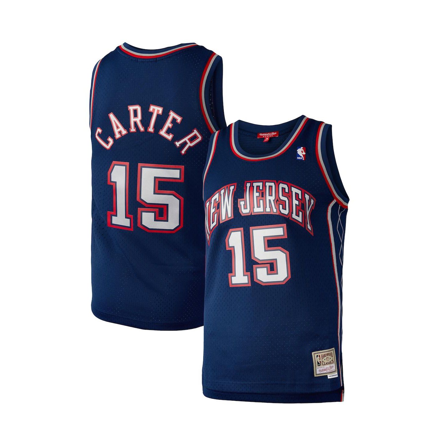 Женский топ Mitchell & Ness Vince Carter Navy New Jersey Nets Hardwood Classics 2006 Swingman Jersey — фото 1