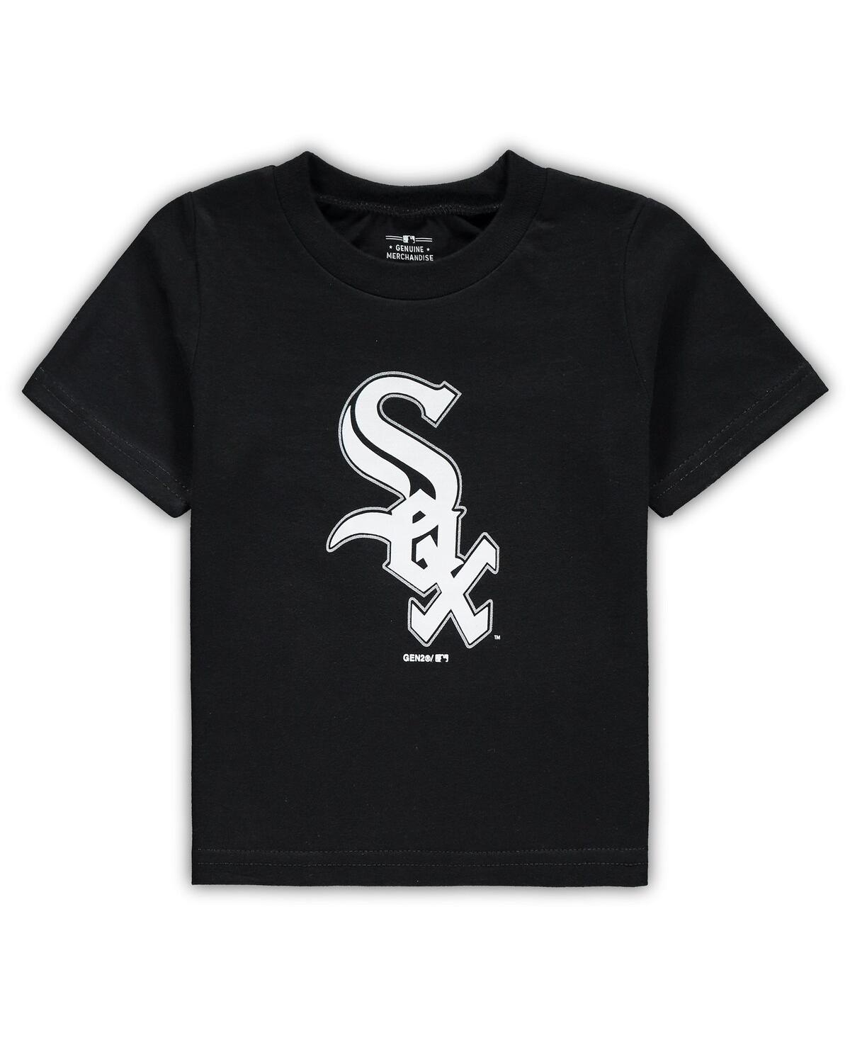 Outerstuff Babies' Infant Boys And Girls Black Chicago White Sox Primary Team Logo T-shirt