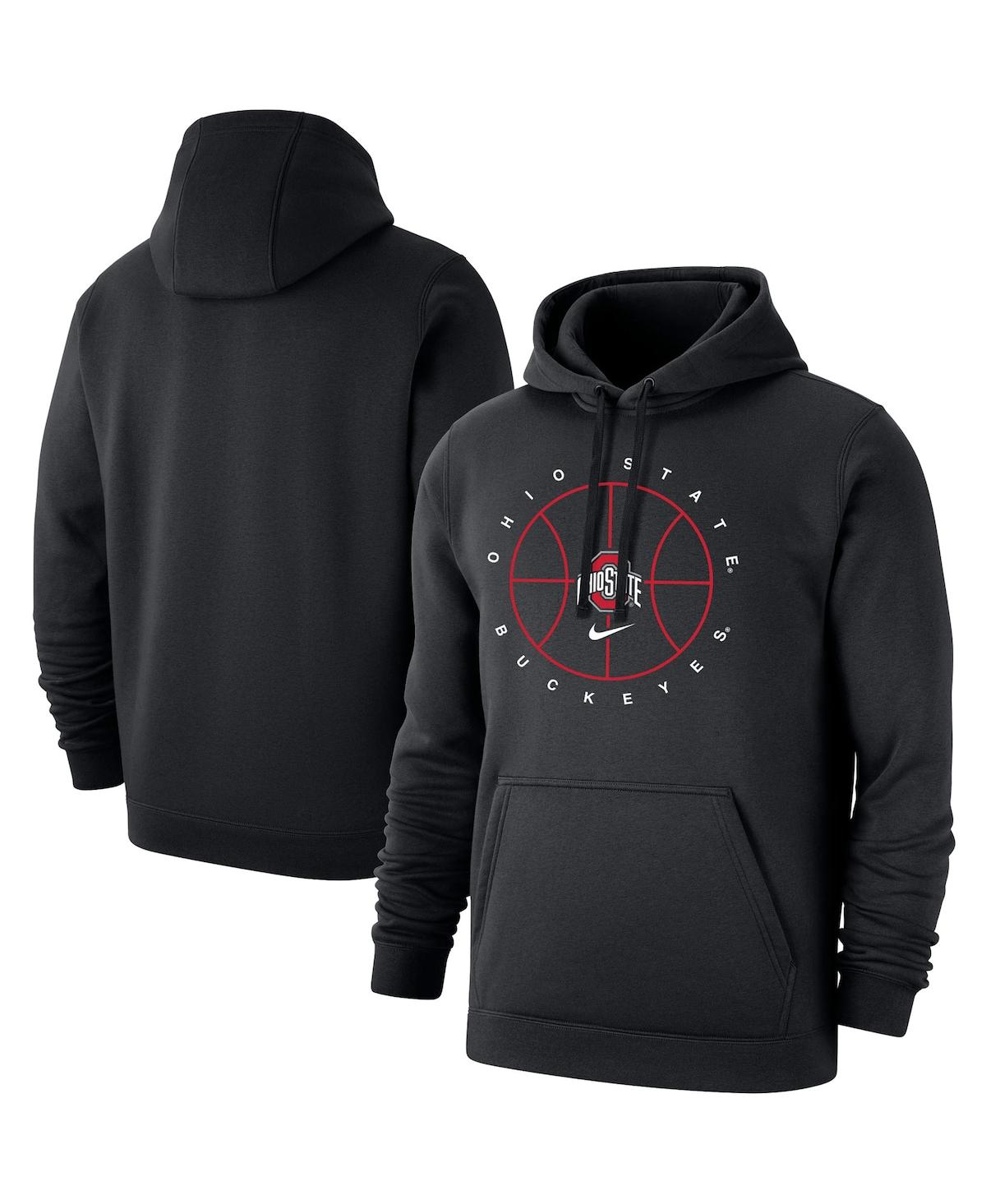 Men's Nike Black Ohio State Buckeyes Basketball Icon Club Fleece Pullover Hoodie