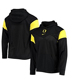 Men's Black Oregon Ducks Sideline Jersey Pullover Hoodie