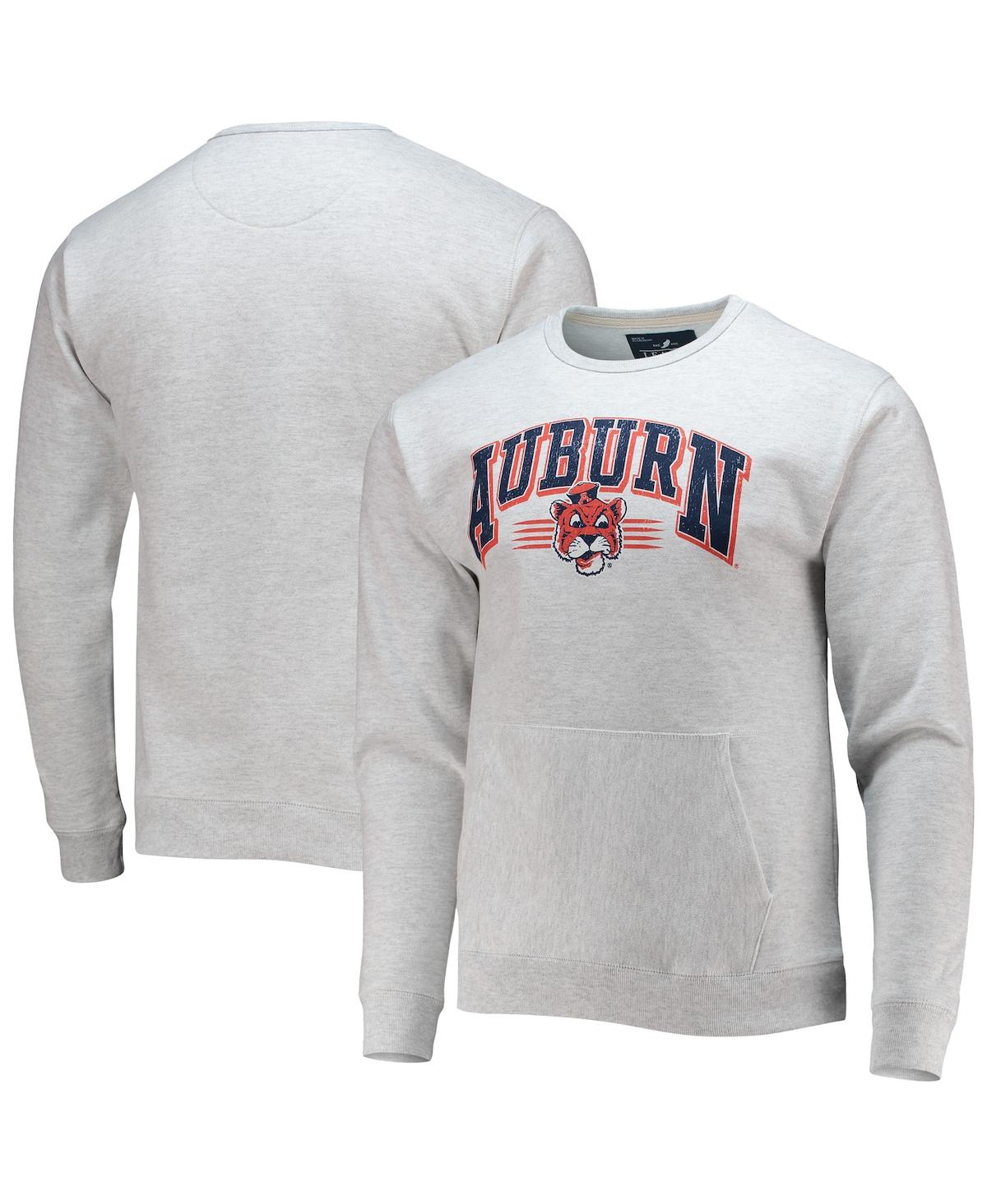 Men's League Collegiate Wear Heathered Gray Auburn Tigers Upperclassman Pocket Pullover Sweatshirt - Heathered Gray