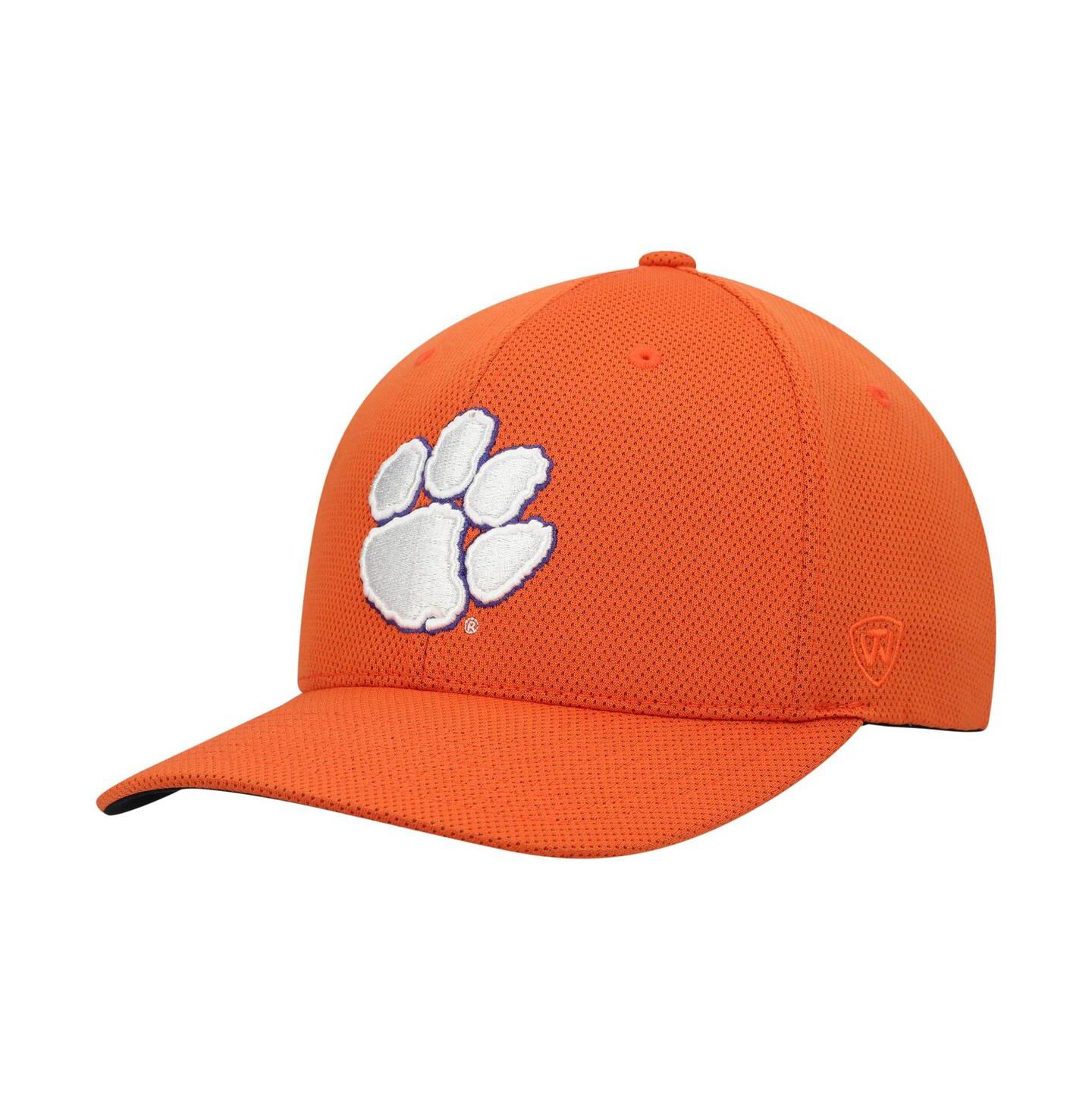 Мужская кепка Top of the World Orange Clemson Tigers Reflex Logo Flex Hat — фото 2