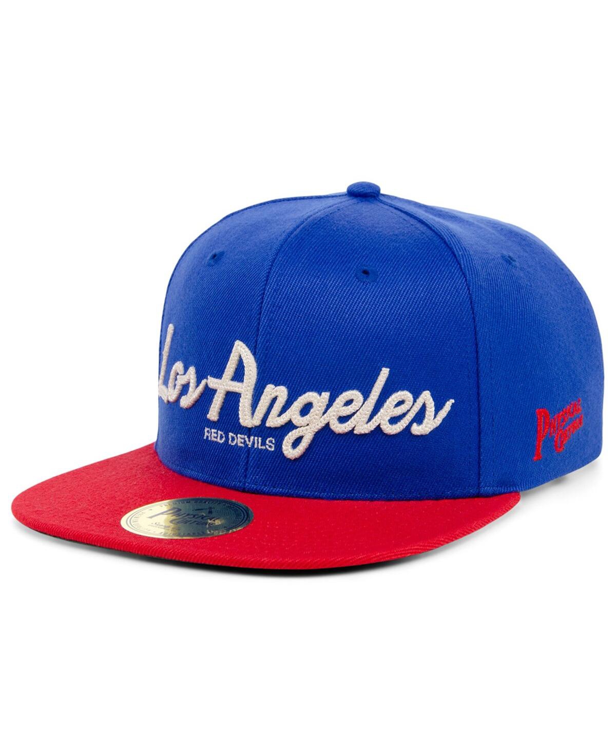 Shop Physical Culture Men's  Royal Los Angeles Red Devils Black Fives Snapback Adjustable Hat
