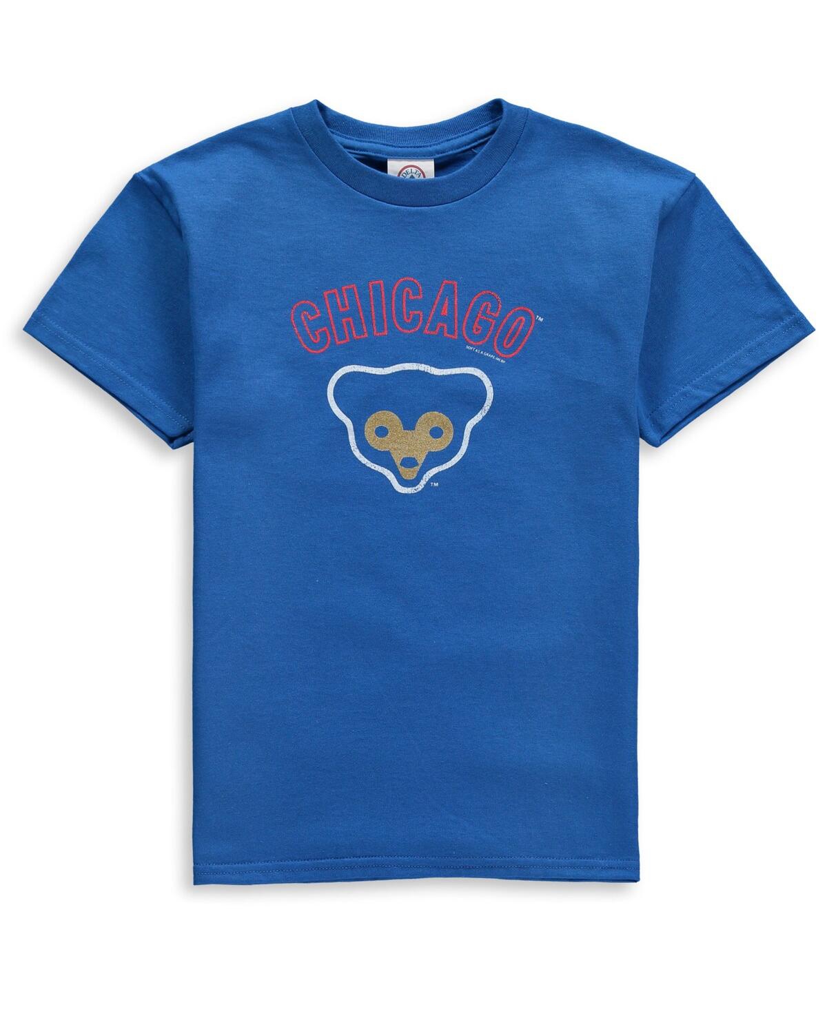 Soft As A Grape Youth  Royal Chicago Cubs Cooperstown T-shirt In Royal