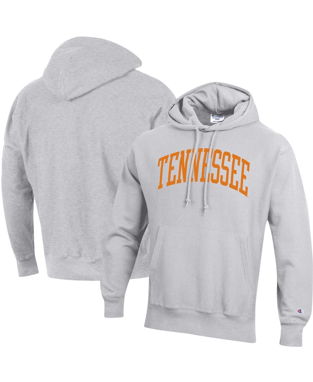 Men's ChampionTennessee Volunteers Team Arch Reverse Weave Pullover Hoodie - Heathered Gray
