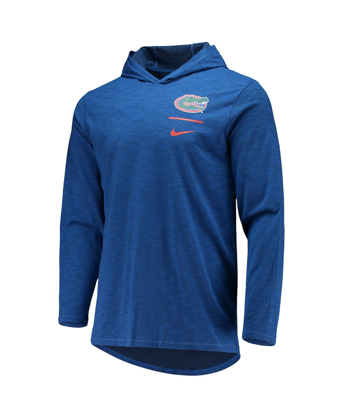 Men's NikeFlorida Gators Slub Space-Dye Performance Long Sleeve Hoodie T-shirt - Royal