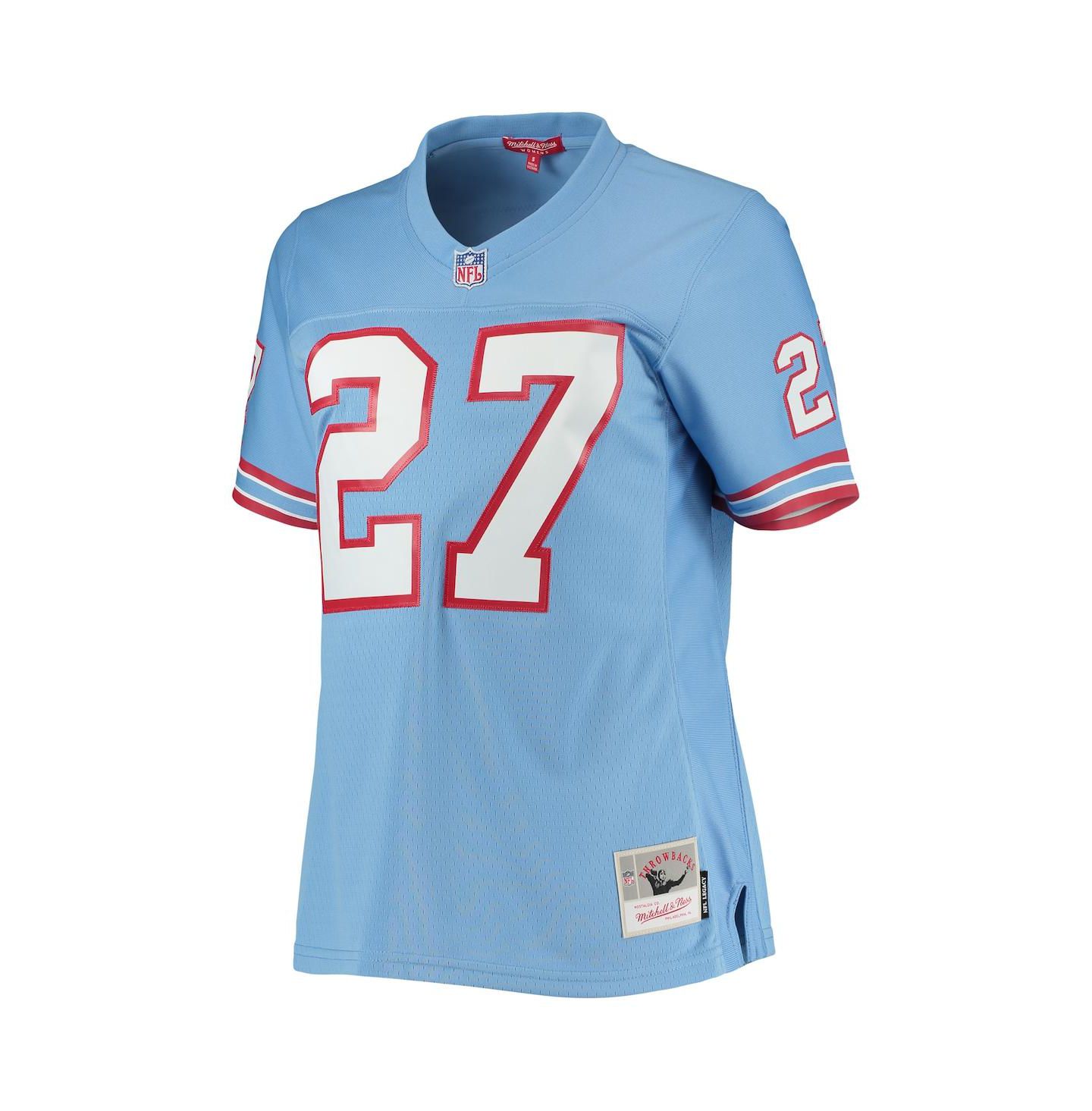 Женский топ Mitchell & Ness Eddie George Light Blue Houston Oilers Legacy Replica Player Jersey — фото 3