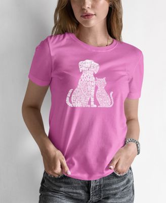 Women's Word Art Dogs and Cats T-shirt