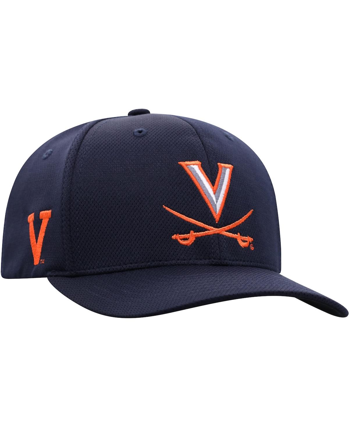 Shop Top Of The World Men's  Navy Virginia Cavaliers Reflex Logo Flex Hat