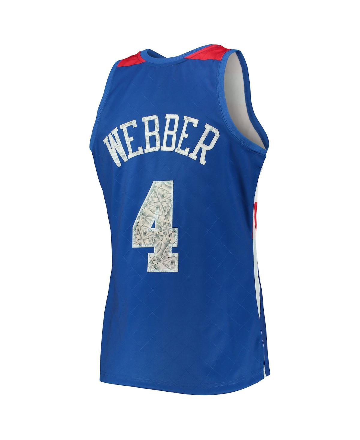Men's Mitchell & Ness Chris WebberWashington Bullets 1996-97 Hardwood Classics 75th Anniversary Diamond Swingman Jersey - Blue