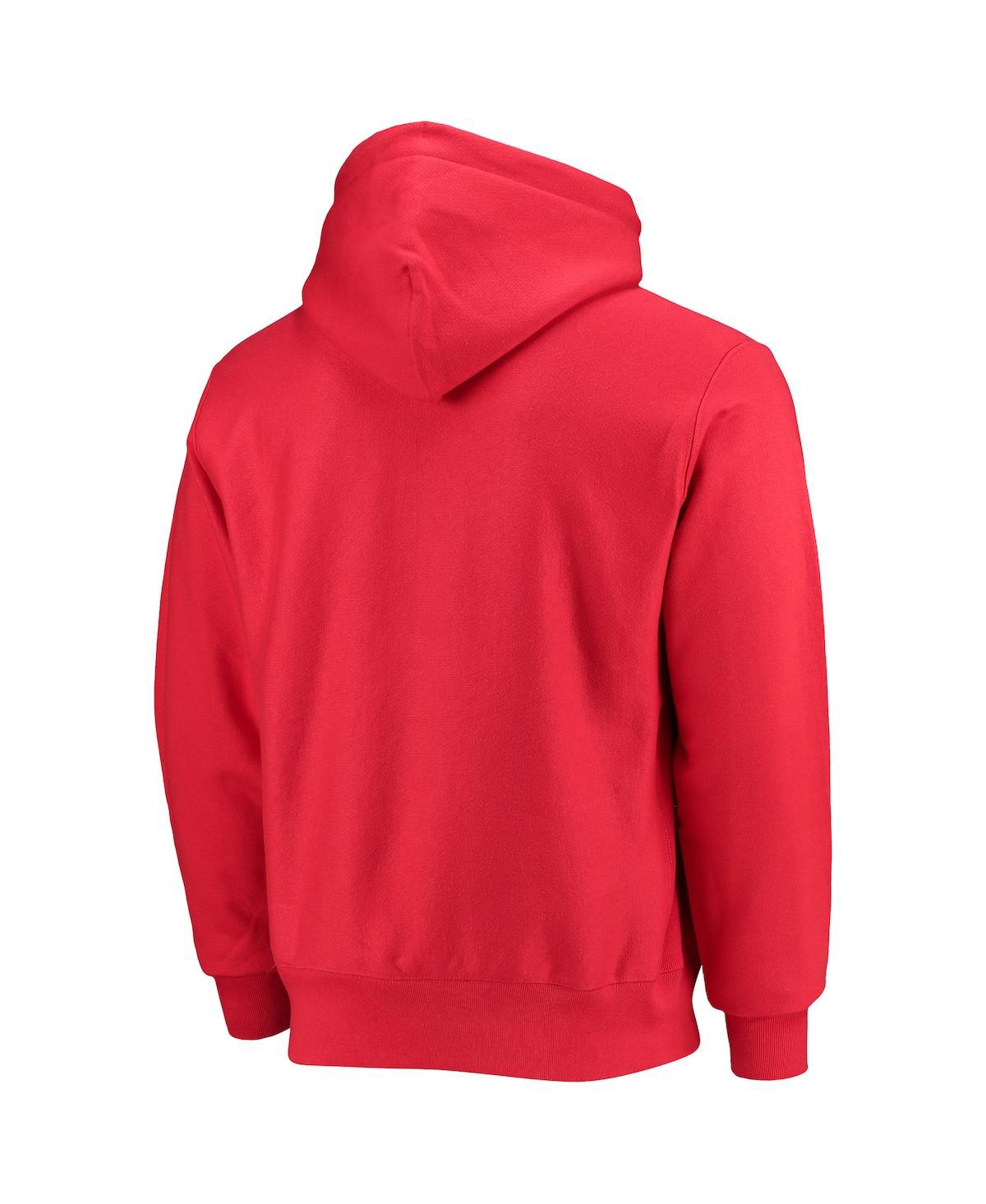 Champion Red Clark Atlanta University Panthers Tall Arch Pullover Hoodie In Red