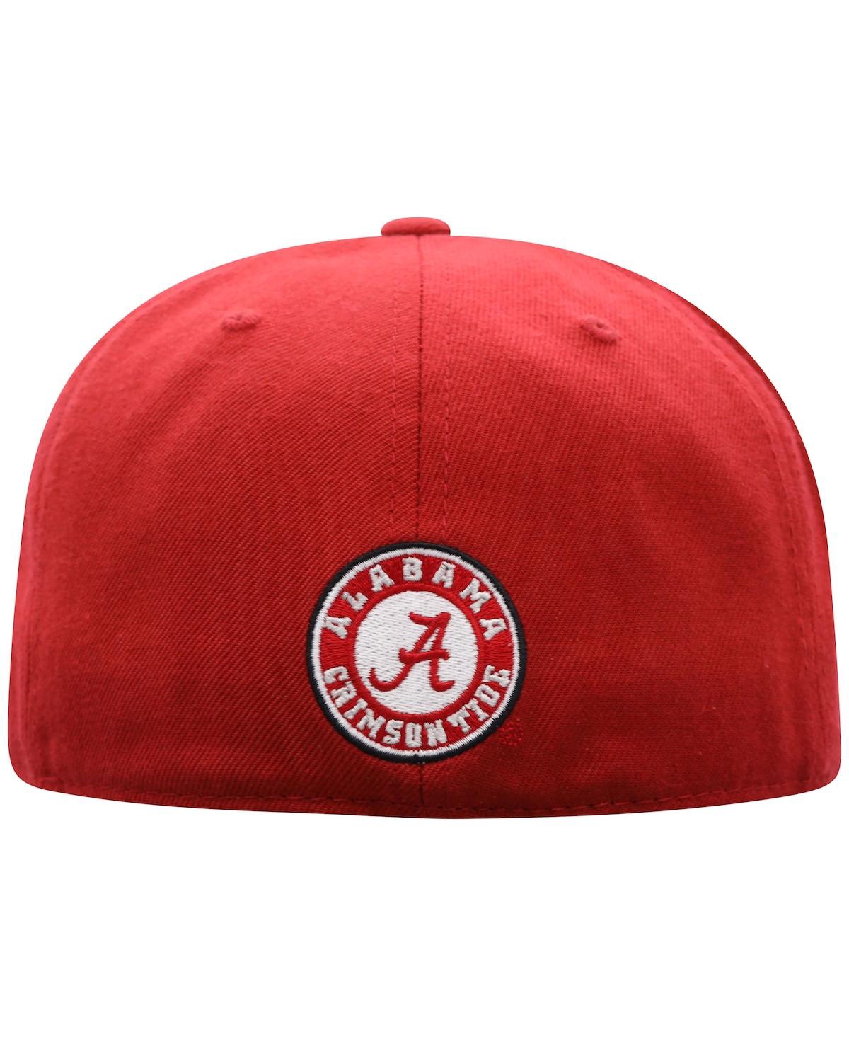 Shop Top Of The World Men's  Crimson Alabama Crimson Tide Team Color Fitted Hat