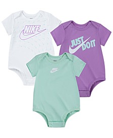 Baby Girls Bodysuit Set, Pack of 3