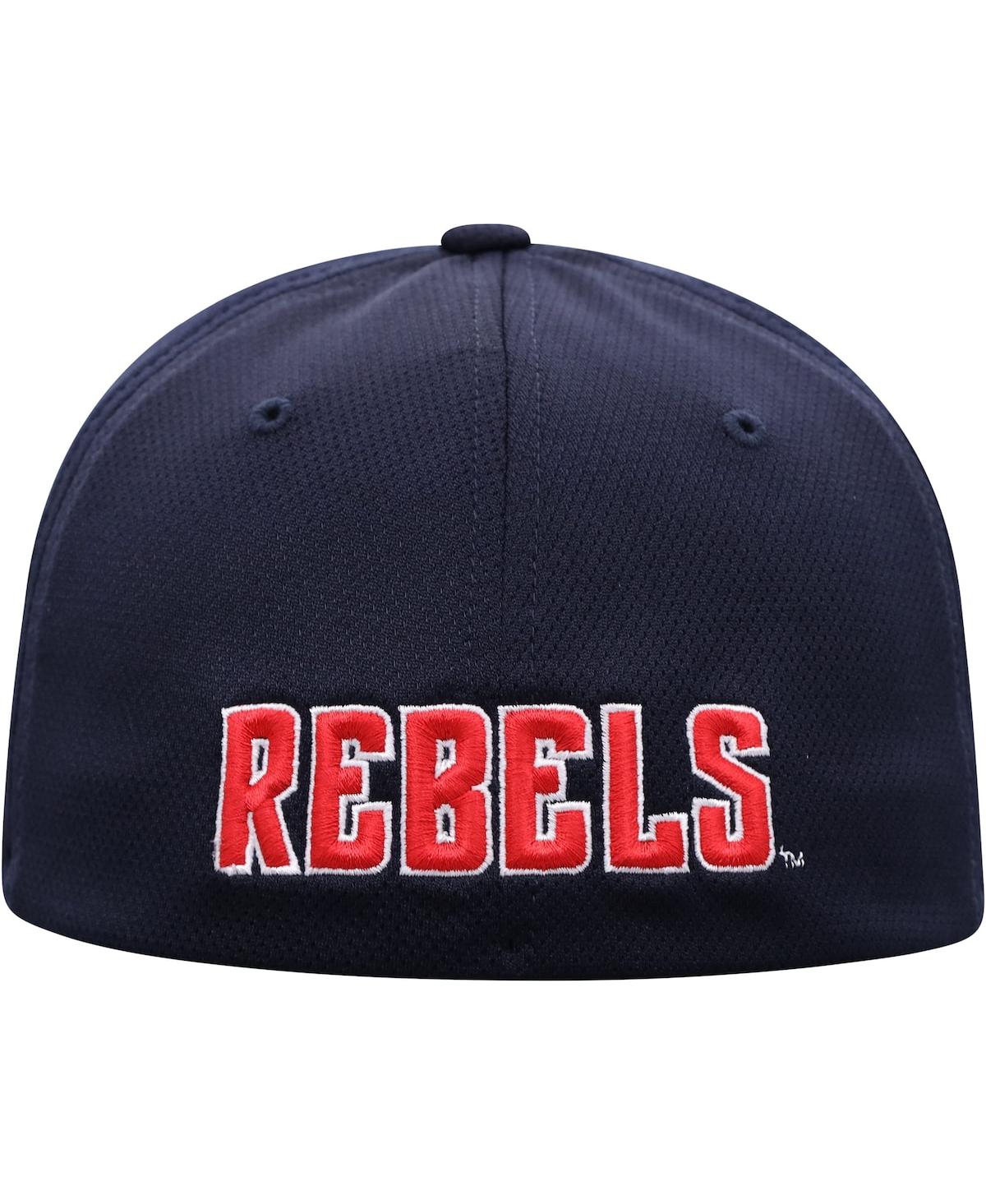 Shop Top Of The World Men's  Navy Ole Miss Rebels Reflex Logo Flex Hat