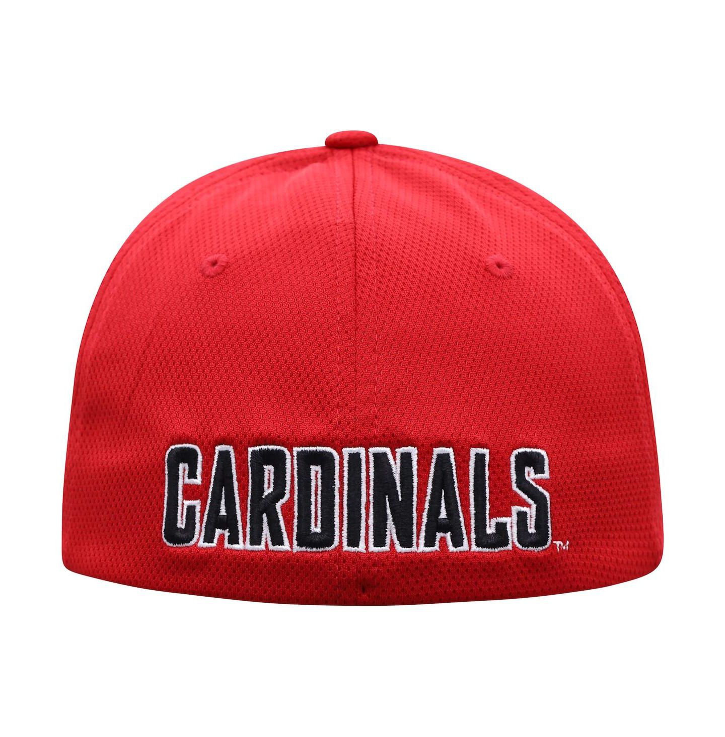 Мужская кепка Top of the World Red Louisville Cardinals Reflex Logo Flex Hat — фото 5