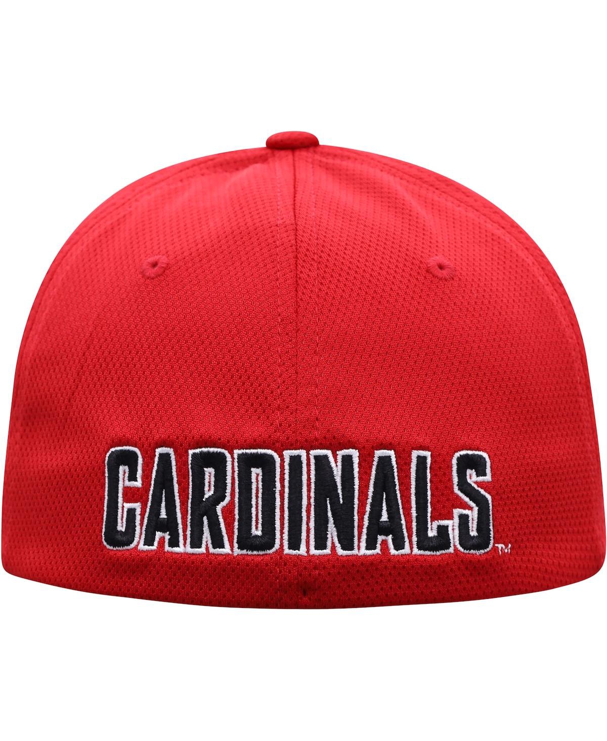 Shop Top Of The World Men's  Red Louisville Cardinals Reflex Logo Flex Hat