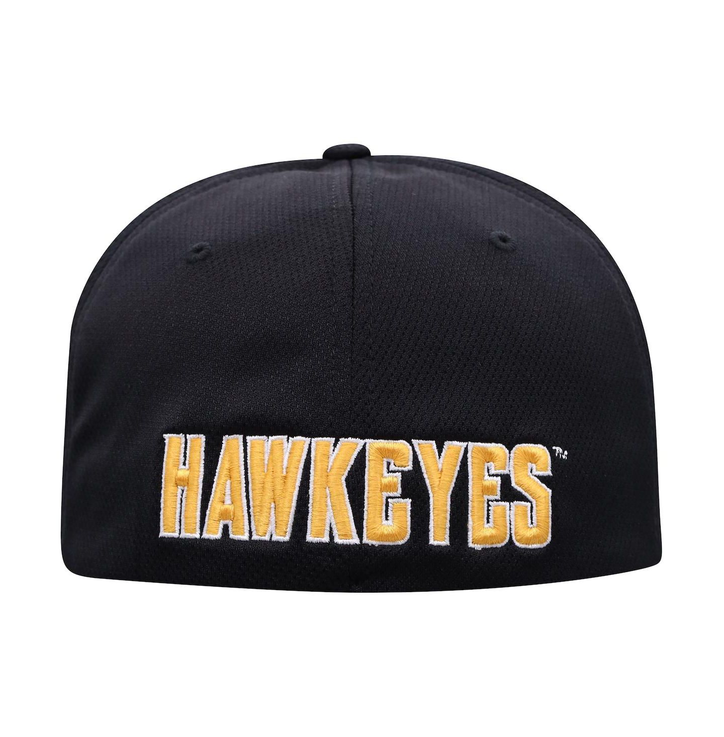 Мужская кепка Top of the World Black Iowa Hawkeyes Reflex Logo Flex Hat — фото 5