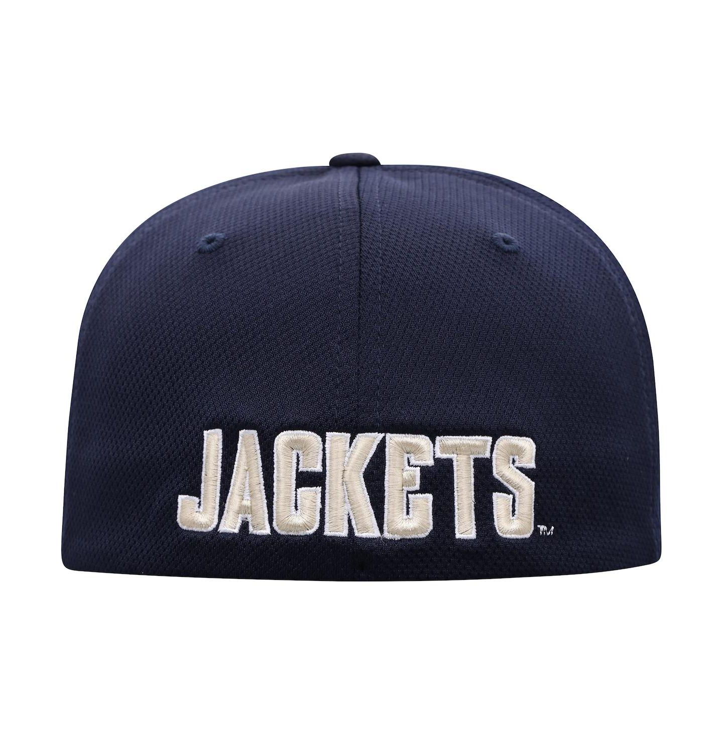 Мужские головные уборы Top of the World Navy Georgia Tech Yellow Jackets Reflex Logo Flex Hat — фото 5