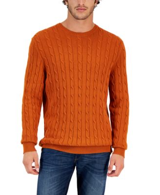 Orange Cable-Knit Sweater \u0026 Fisherman 
