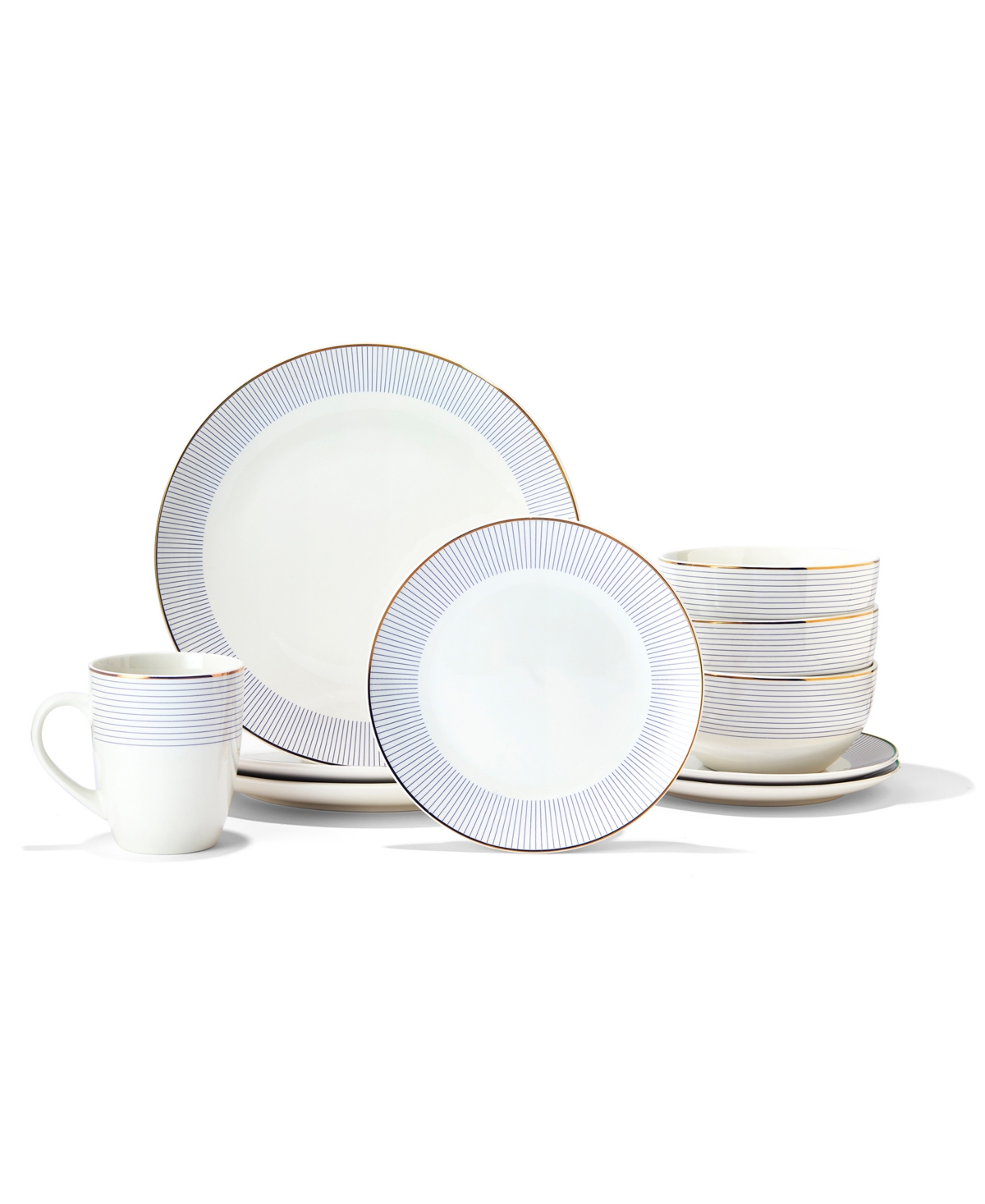 Jay Imports Thea 16 Piece Dinnerware Set In White