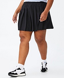 Trendy Plus Size Active Match Point Tennis Skirt