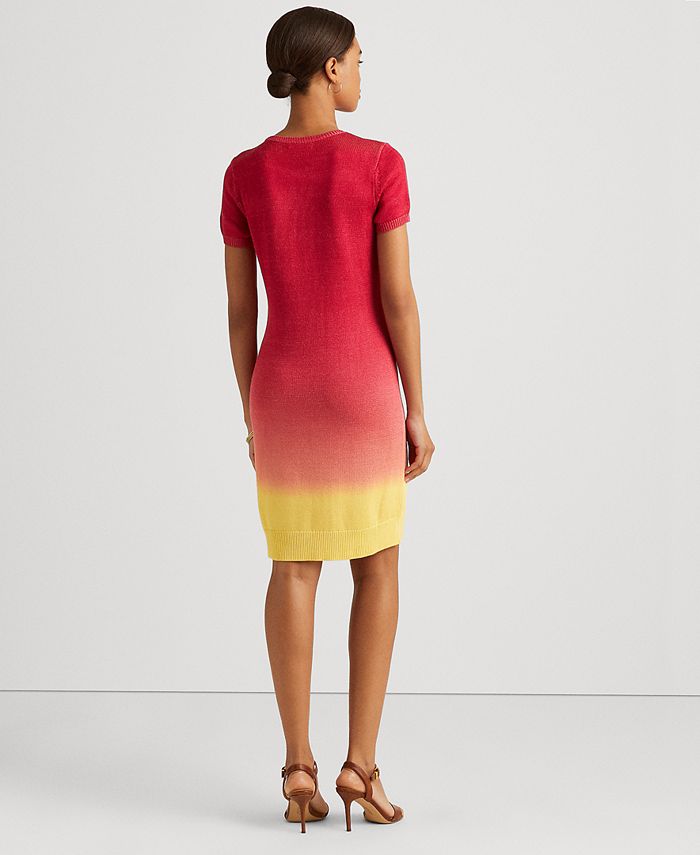 Lauren Ralph Lauren DipDyed ShortSleeve Jersey Dress Macy's