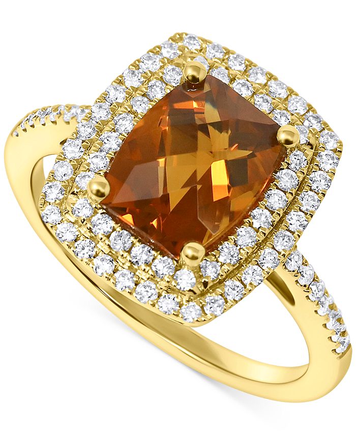 Macy s Citrine 1 3 4 ct. t.w. Diamond 3 8 ct. t.w. Double